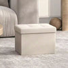 SONGMICS Collection - Small Folding Storage Ottoman, Foot Rest Stool, 12.2 X 16.1 X 12.2 Inches, 286 Lb Load Capacity, For Living Room, Bedroom, Home Office, Dorm